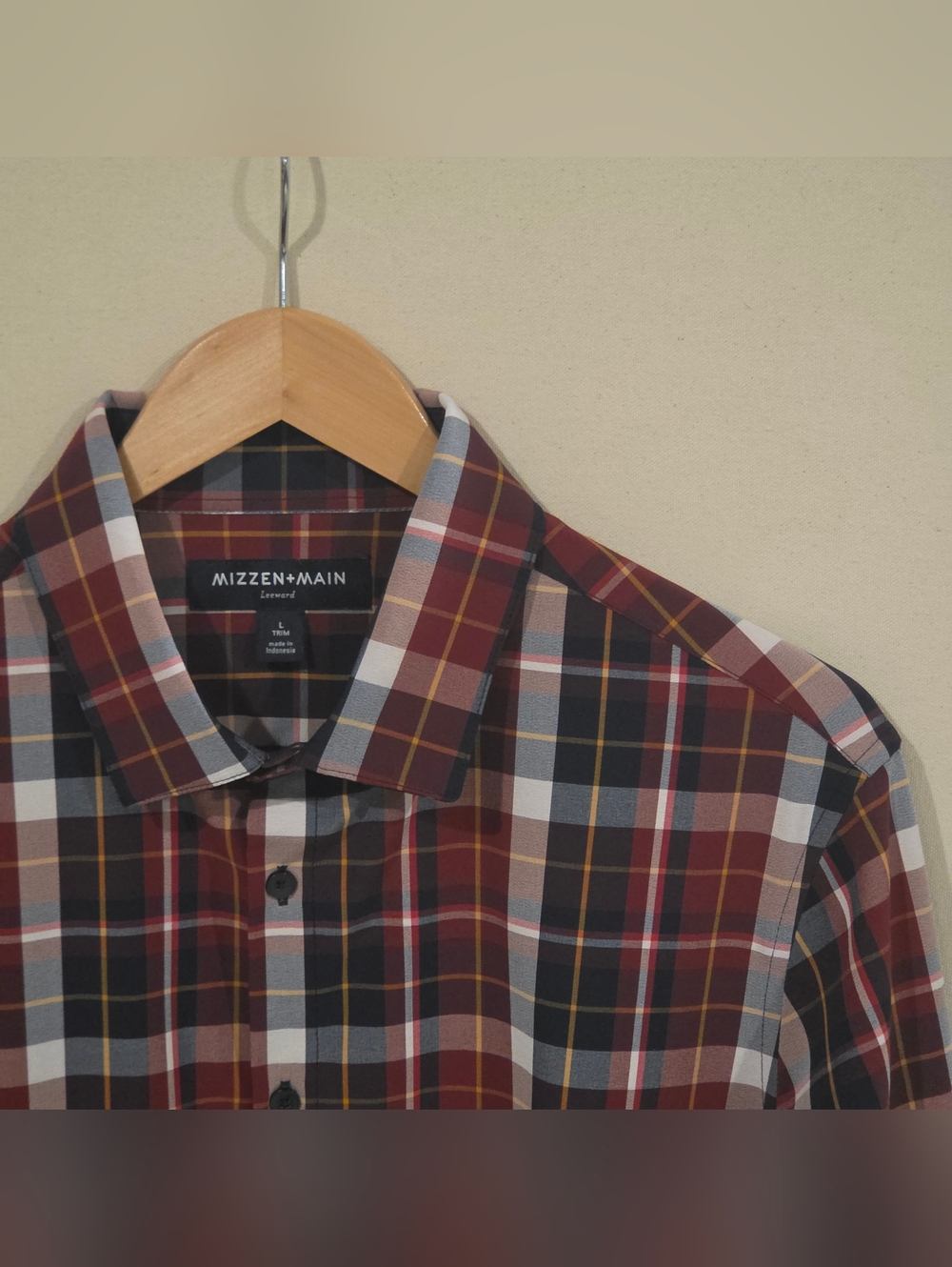 Mizzen + Main Leeward Collectiom Trim Fit Button Down L
